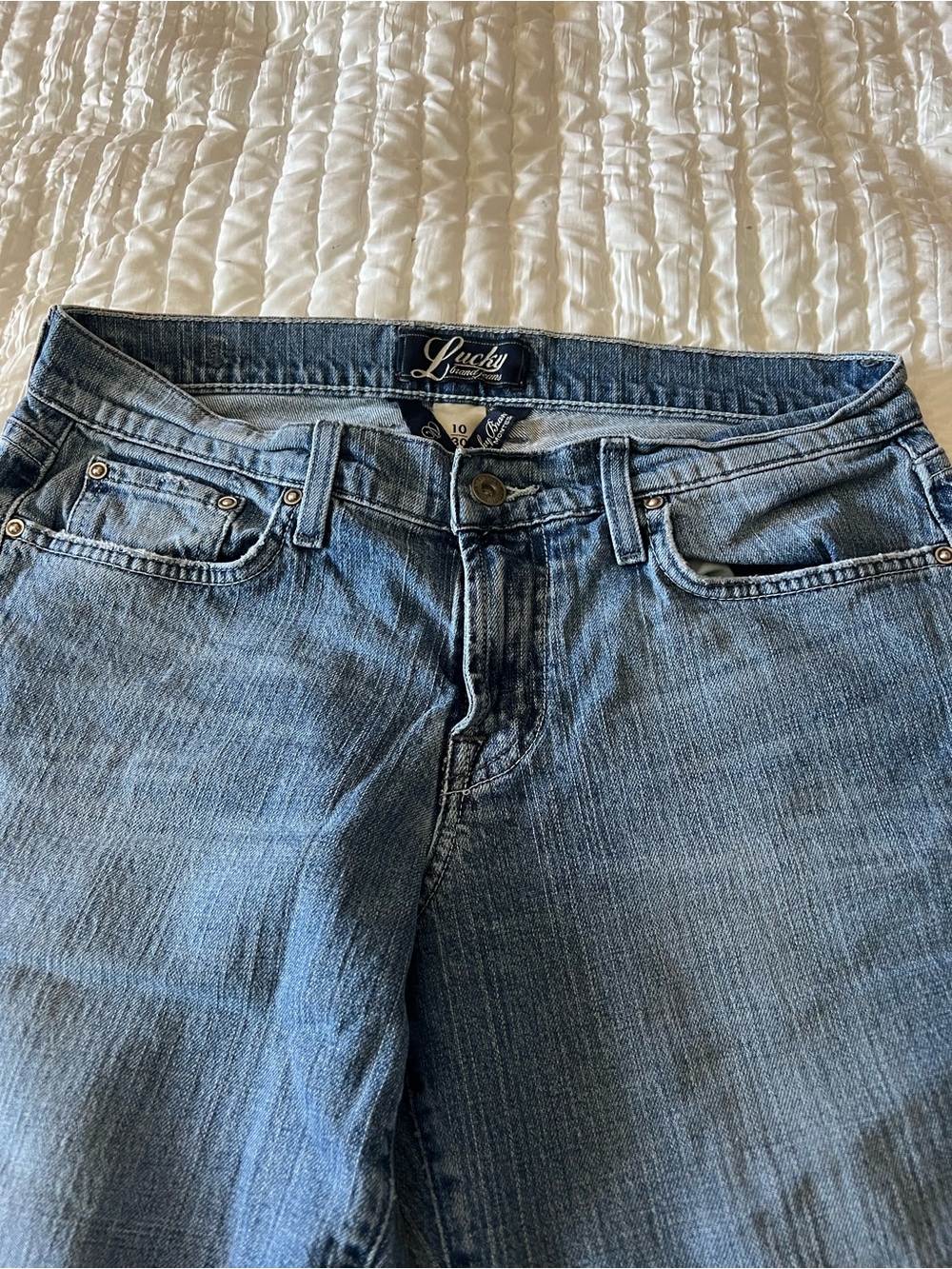 Lucky Brand Women's Classic Rider Crop Jeans - Size 10